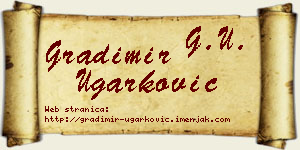 Gradimir Ugarković vizit kartica